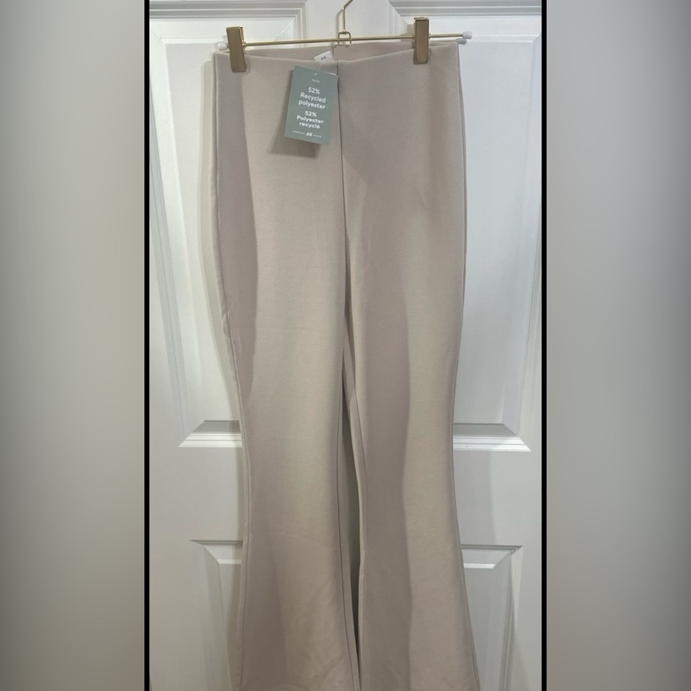 nude flare pants